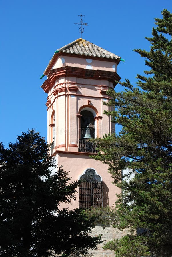 Clares pauvre de tour de cloche de couvent de Santa Isabel De Los Angeles, Ronda, Espagne images stock Clares pauvre de tour de cloche de couvent de Santa Isabel De Los Angeles, Ronda, Espagne images stock