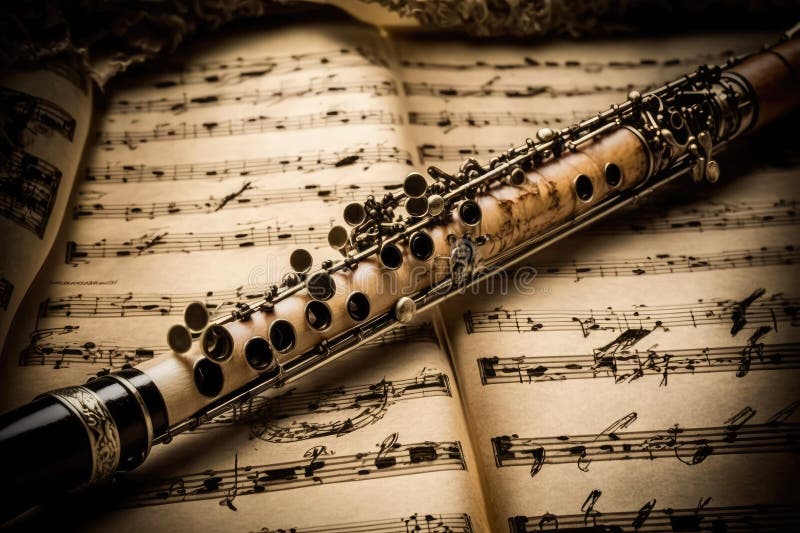 and Music Sheet, Close Up of and Music Sheet Stock Illustration Illustration