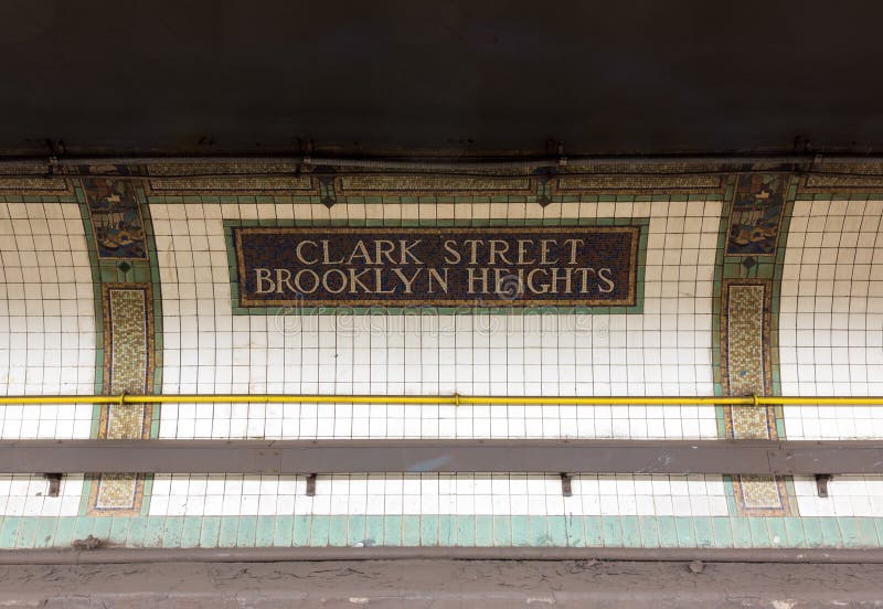 Clark Street Subway Station Brooklyn, New York Foto de Stock Imagem