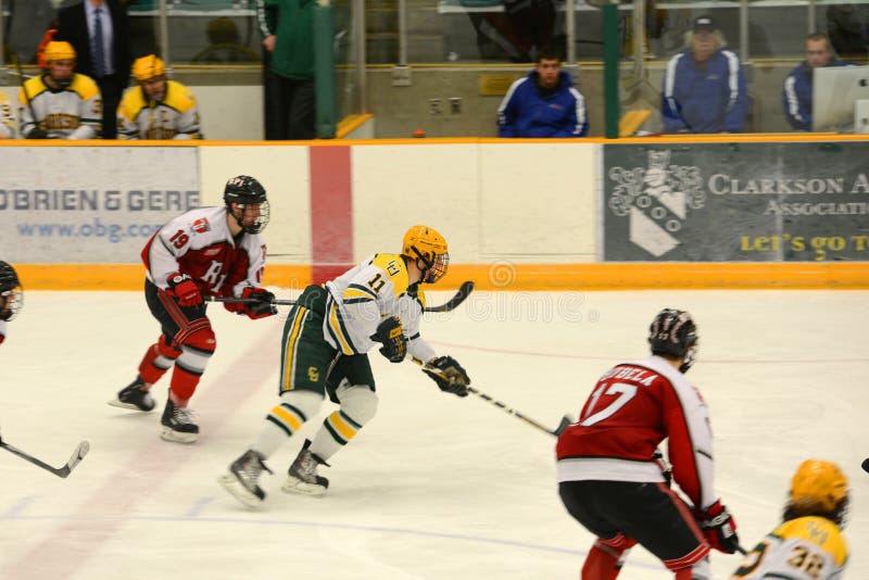 Clarkson 11 in NCAA Hockey Game Editorial Stock Image Image of