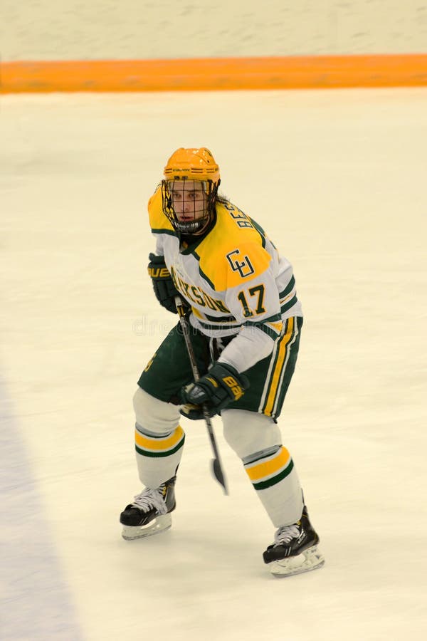 Clarkson 17 in NCAA Hockey Game Editorial Photo Image of play
