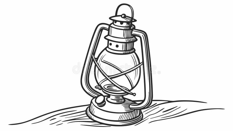 Clasic lampă de kerosen Vintage lumina și designul vectorului Rustic Charm Generative AI stock illustration