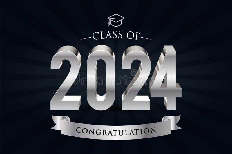 Congratulation Text For Graduation Class Of 2024 Vector, Class Of 2024,  Congratulation Graduation, 2024 PNG and Vector with Transparent Background  for Free Download