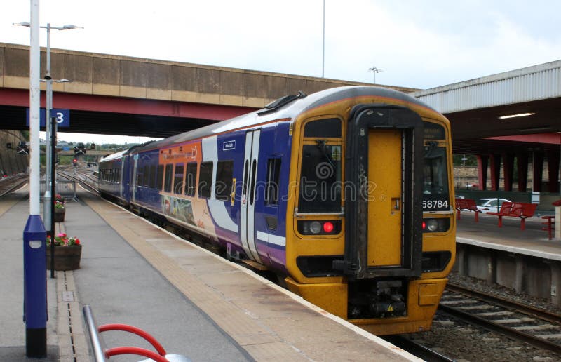 Class 158 dmu train Bradford Interchange station