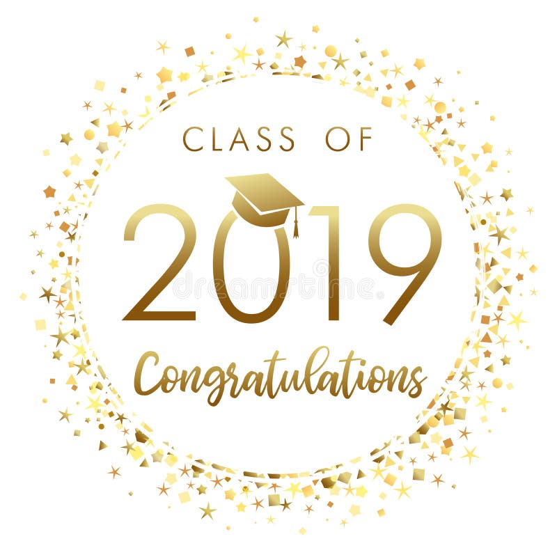 Graduation Party Decorations 2019 Graduation Party Decorations,Gold Glittery Class Of 2019 Graduation Banner and Gold Glittery Circle Dots Garland 