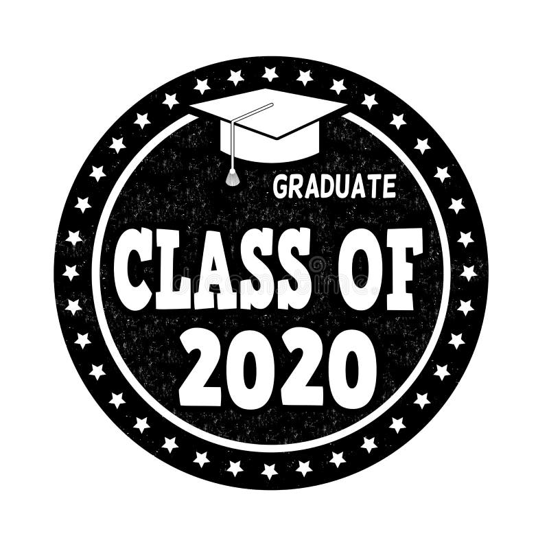 Class of 2020 stamp stock illustration