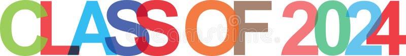 Clasa 2024 pe alb vector illustration