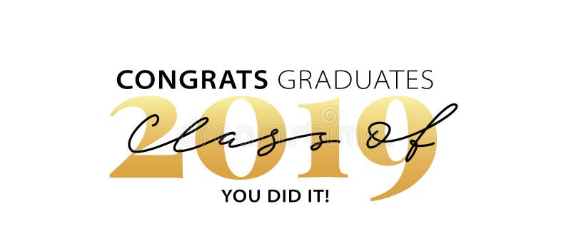 Classe de 2019 Diplômés de Congrats Calligraphie moderne Logo de lettrage Annuaire licencié de conception Illustration de vecteur illustration stock Classe de 2019 Diplômés de Congrats Calligraphie moderne Logo de lettrage Annuaire licencié de conception Illustration de vecteur illustration stock