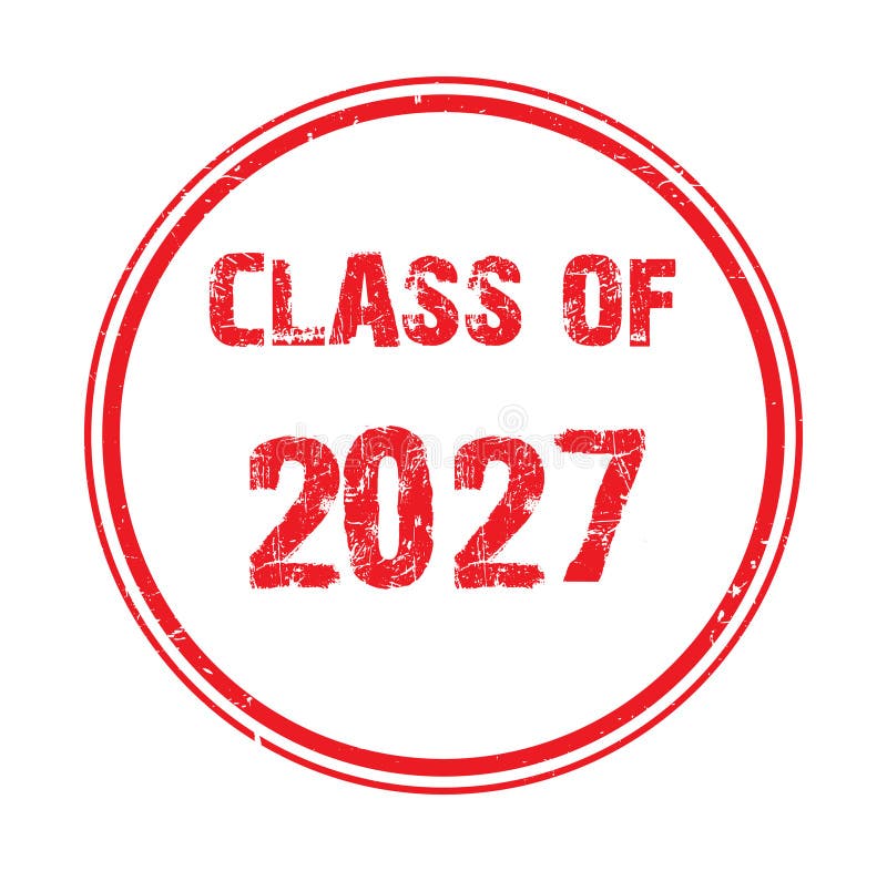 Classe do carimbo 2027 em branco ilustração stock