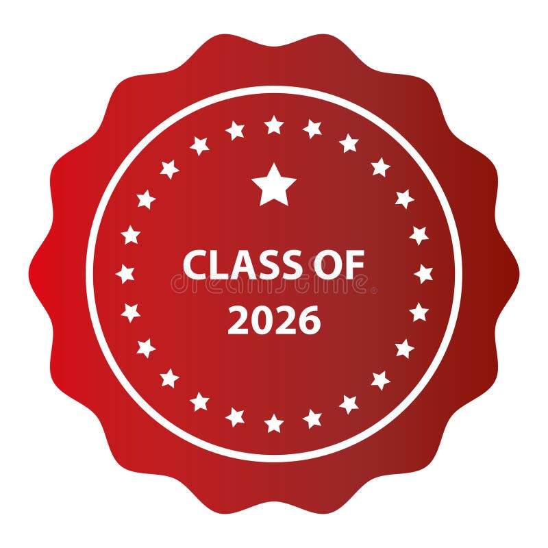 Selo da turma de 2026 em branco ilustração do vetor