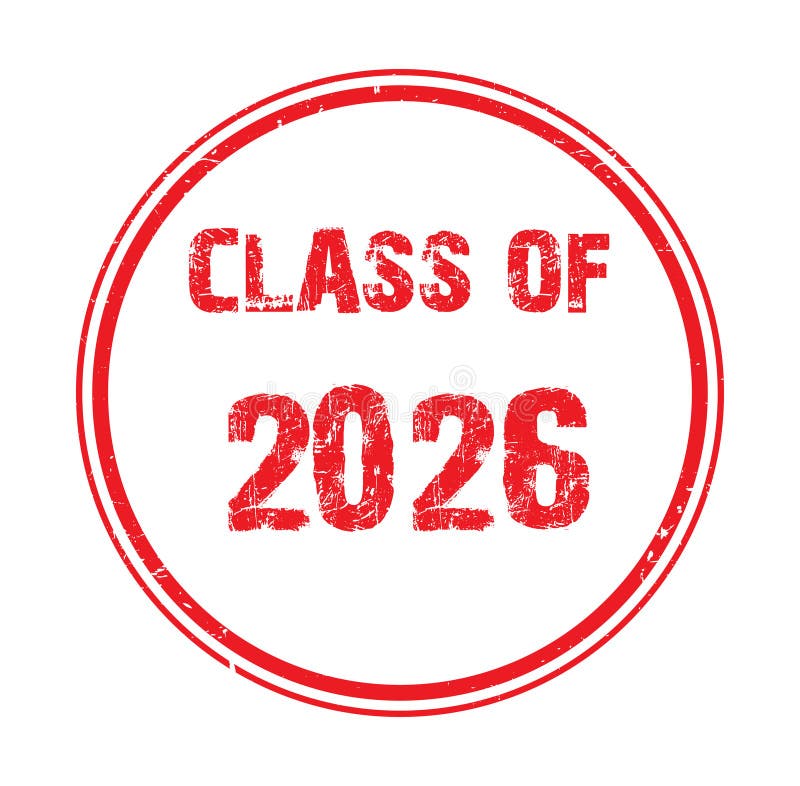 Classe do carimbo 2026 em branco ilustração stock