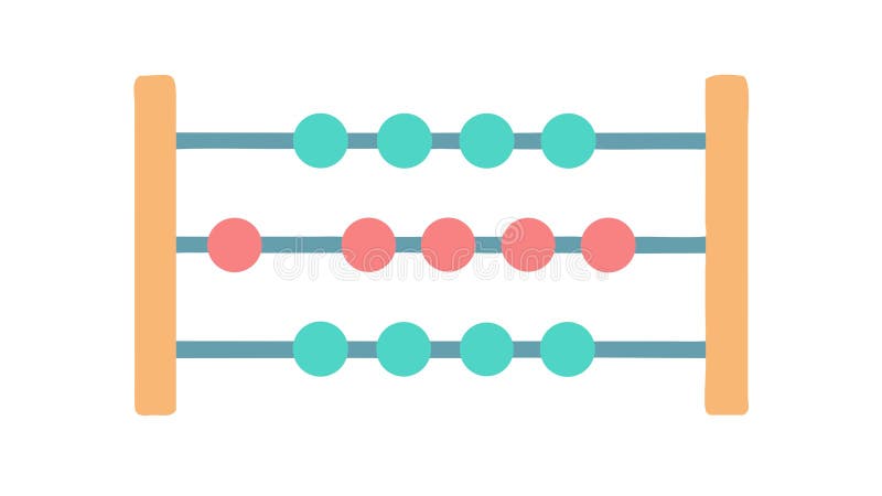 Classic Abacus Icon, Calculation and Learning, vector design Generative AI vector illustration