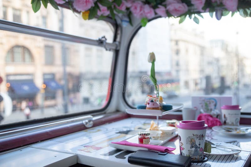 The Classic Afternoon Tea Bus Tour in London Editorial Photo - Image of ...