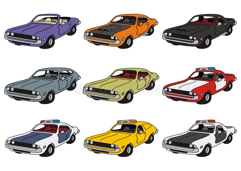 Classic american cars stock vector. Illustration of vehicle  32925119
