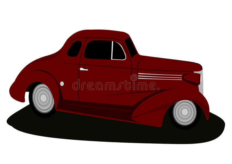 Classic american hot rod stock illustration