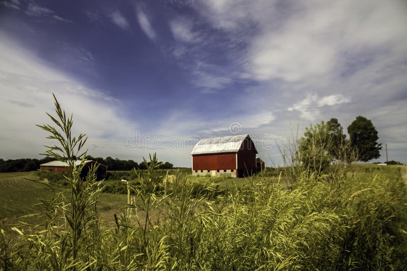 Dramatic Sky and Barn in West Michigan Stock Photo - Image of barn ...