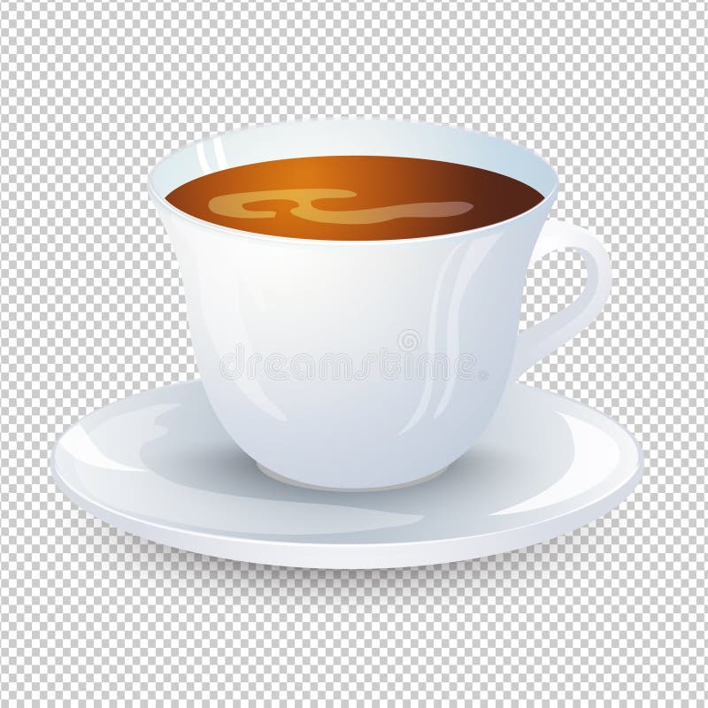 White Coffee Cup Transparent Background Stock Illustrations