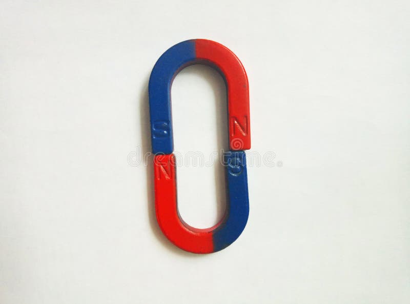 Download Classic Blue And Red Horseshoe Magnet Stock Illustration ...