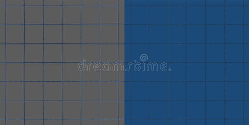 Blue square notebook sheet school paper with blue vertical line on the  right. Education vector illustration. School background. Seamless square  grid pattern. Stock Vector