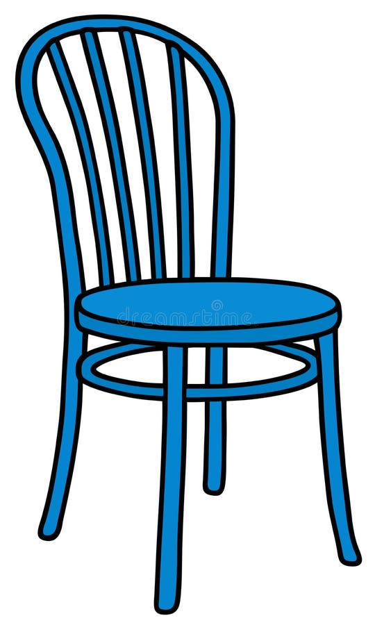Classic blue wooden chair royalty free illustration Classic blue wooden chair royalty free illustration