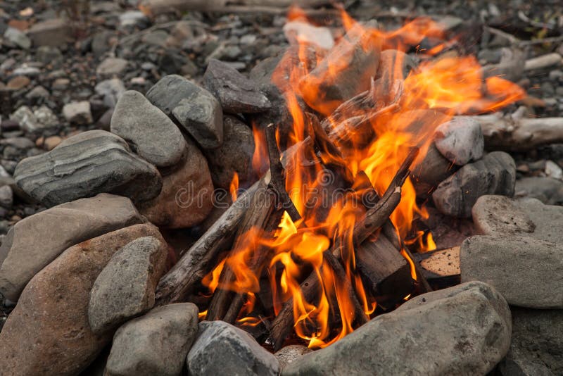 fire ring with rocks