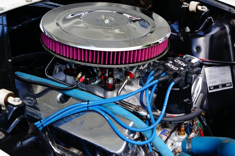 Classic car engine inlet details