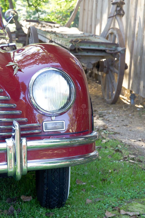 Classic car headlight stock photo. Image of chrome, oldtimer - 36274240