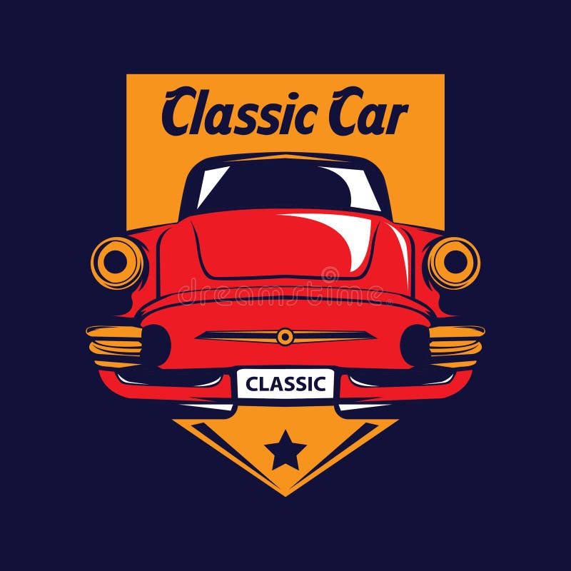 Classic car logo stock vector. Illustration of background - 85847381