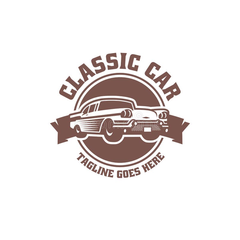 Classic Car Logo Template, Vintage Car Logo, Retro Car Logo Stock ...
