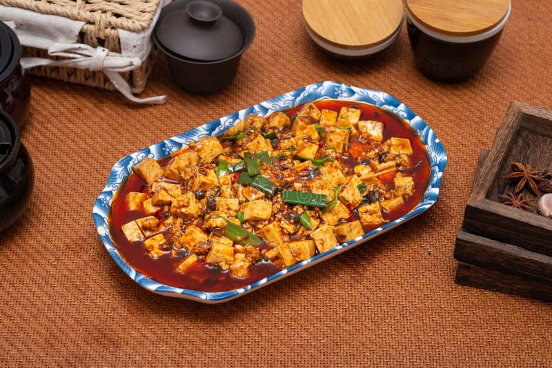 Classic Chinese Food Mapo Tofu Stock Image - Image of plant, food
