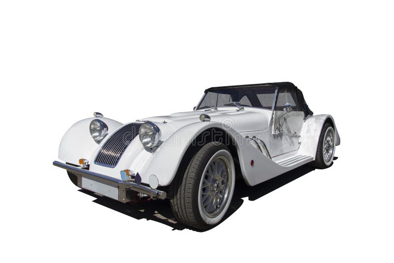 Classic convertible with clipping path