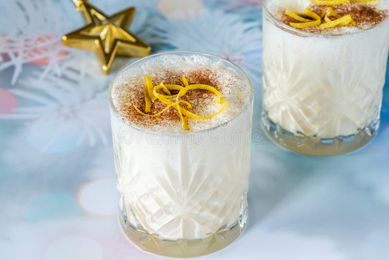 Classic eggnog stock image. Image of celebration, garnish - 259630549