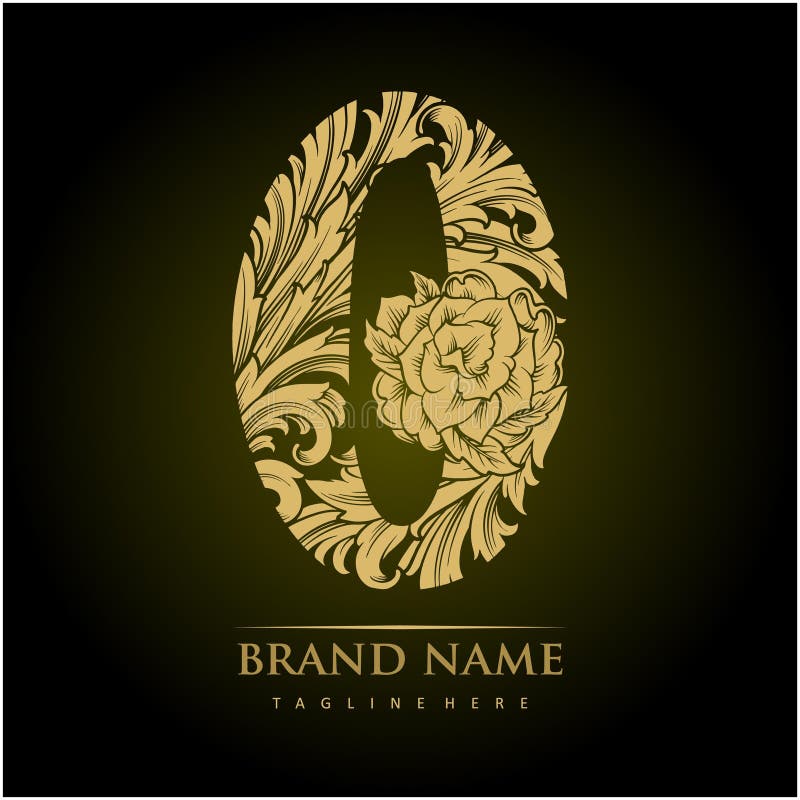 Beauty vintage elegant flourish gold number 6 monogram letter logo - Buy t- shirt designs