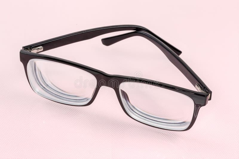 Classic Eyeglasses in Black Plastic Frame with Partly Folded Temples