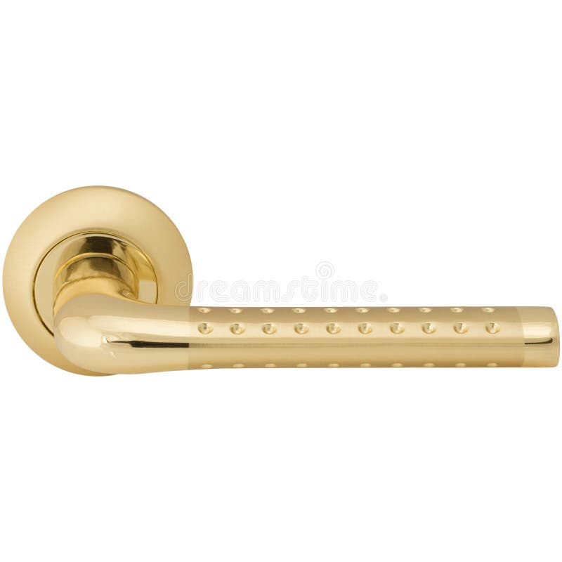 Classic Golden Door Handle Side View Stock Image Image of golden