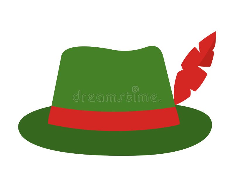 Classic Hat with Feather Fashion Stock Vector - Illustration of retro ...