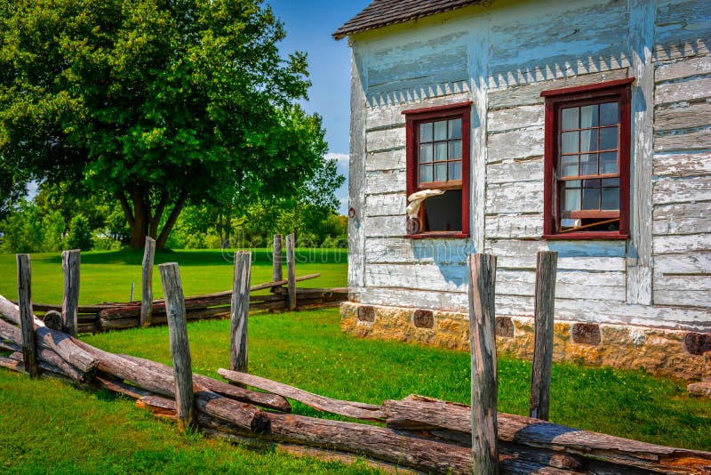 Classic heritage pioneer family farm house detail; eastern prairie.