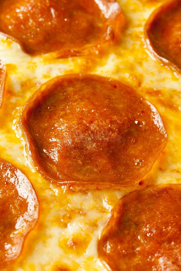 Classic Homemade Italian Pepperoni Pizza Stock Image Image of oily, mozzarella 28150623