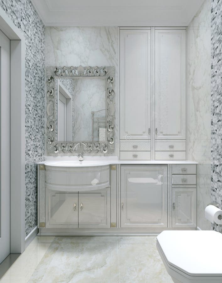 Classic interior toilet royalty free stock photo