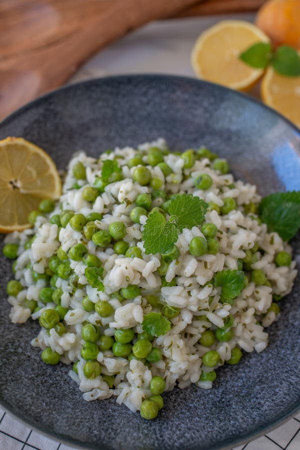 Classic Italian Risotto with Peas Stock Photo Image of nutrition