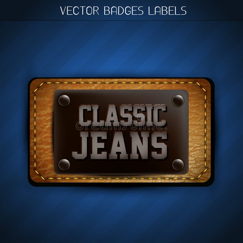 Classic jeans label stock vector. Illustration of clothing 43894124