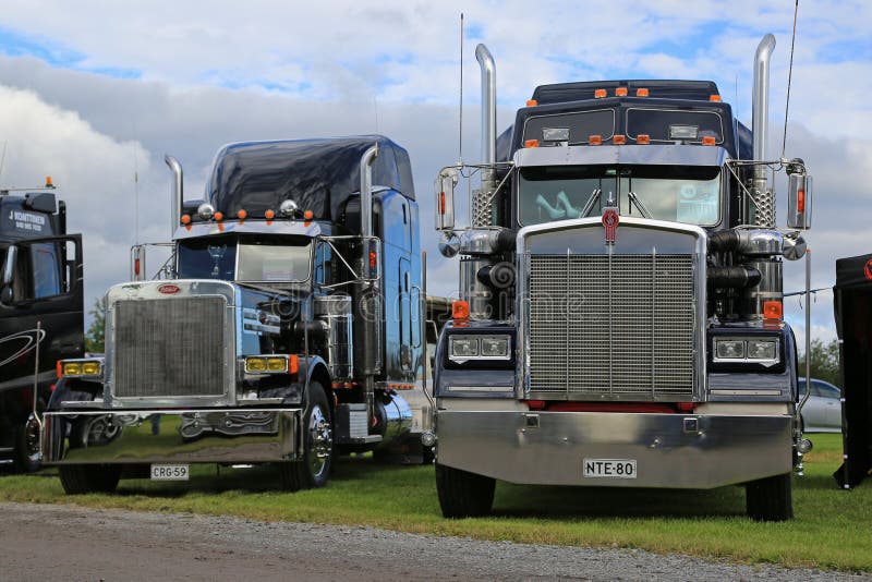 Classic Kenworth and Peterbilt Trucks stock image Classic Kenworth and Peterbilt Trucks stock image