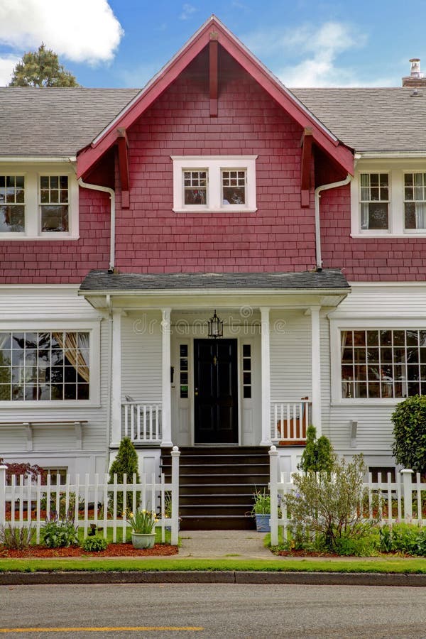  Classic  Large Craftsman Old American  House  Exterior  Stock Image Image of blue craftsman 