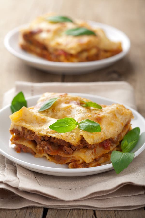 Lasagna stock image. Image of cuisine, mozzarella, italian - 18981097