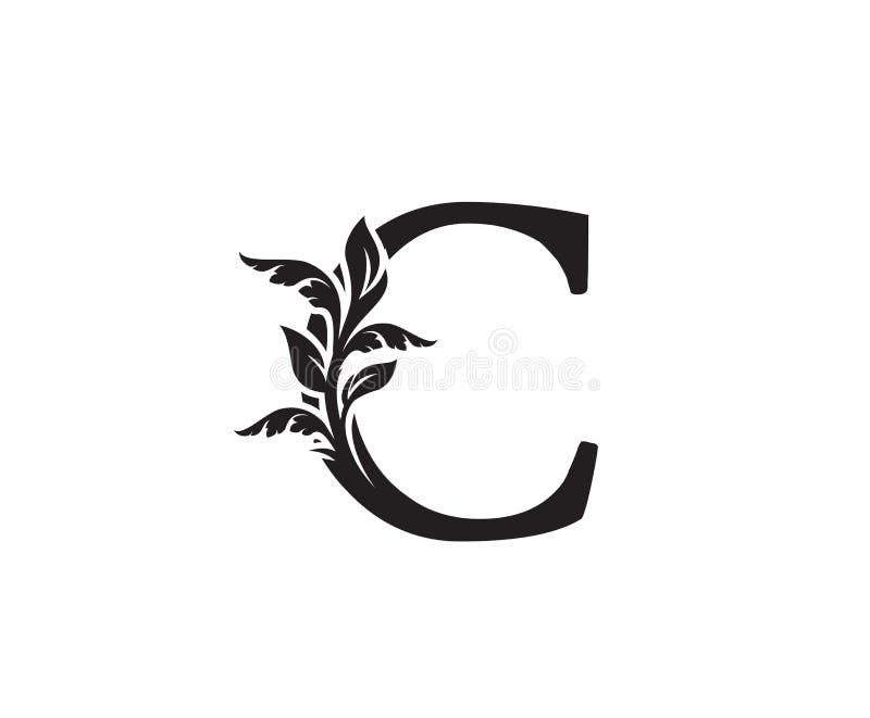 Classic Letter C Heraldic Logo. Vintage Classic Ornate Letter Vector ...