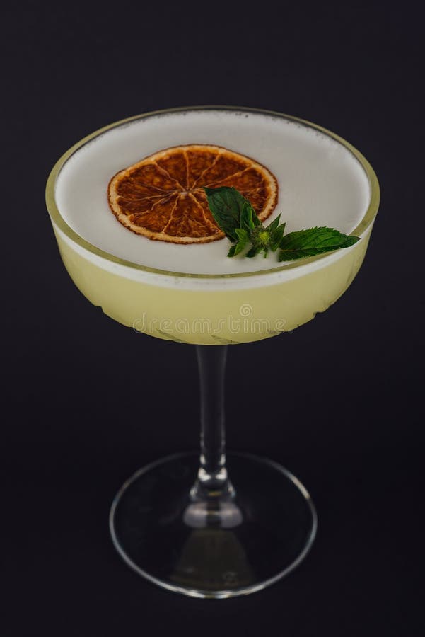 Classic Margarita Cocktail with Mint Leaves Stock Photo Image of