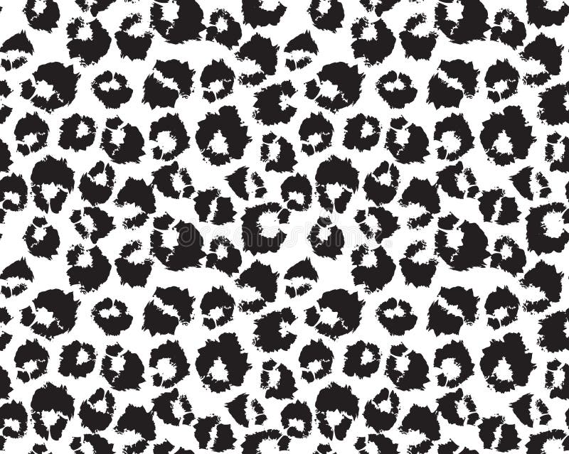 Classic Modern Animal Leopard Brush Strokes Seamless Print Background