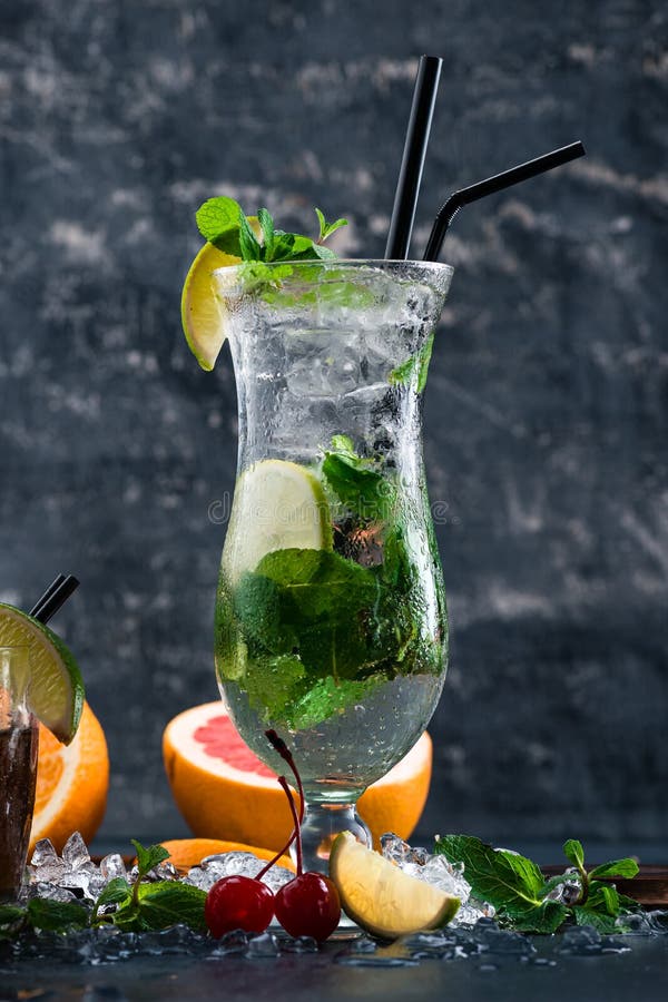 Mojito Cocktail in Plastic Cup Stock Photo - Image of glass, light ...