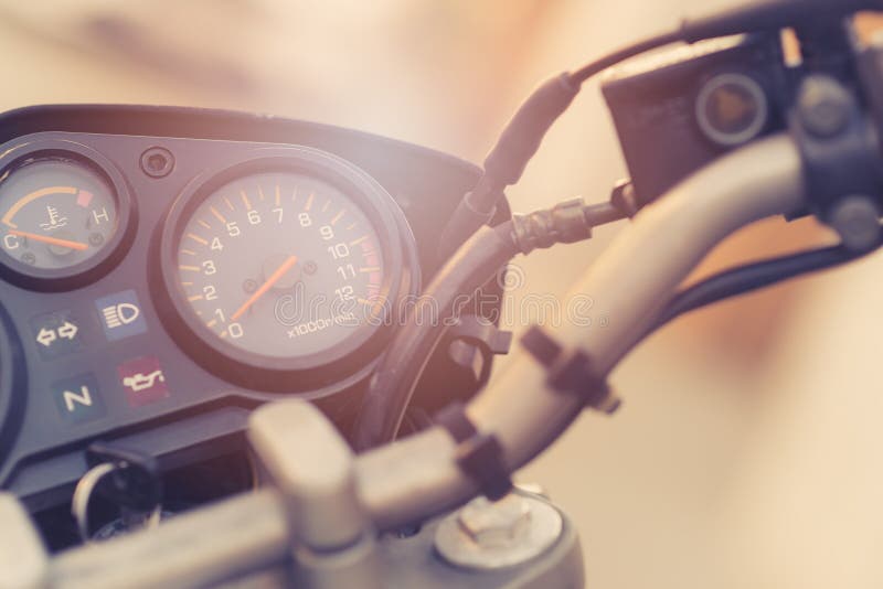 Classic motorbike control panel