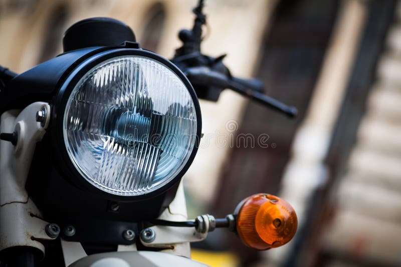 Classic Motorcycle Headlight Stock Photo Image of motorcycle